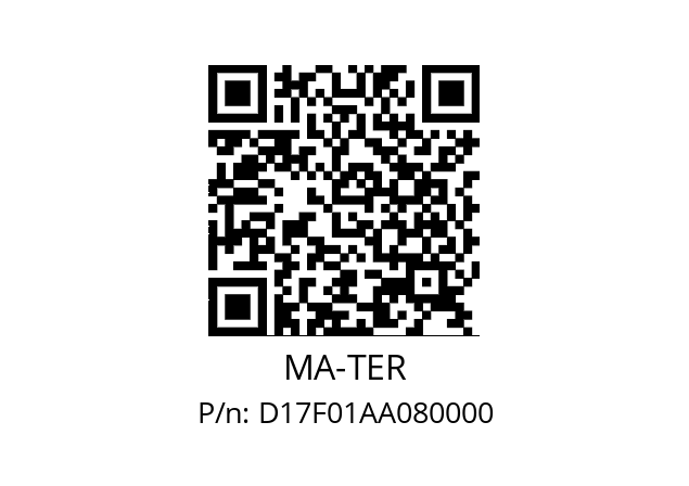   MA-TER D17F01AA080000