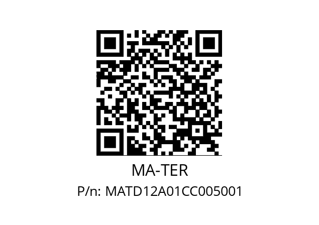   MA-TER MATD12A01CC005001