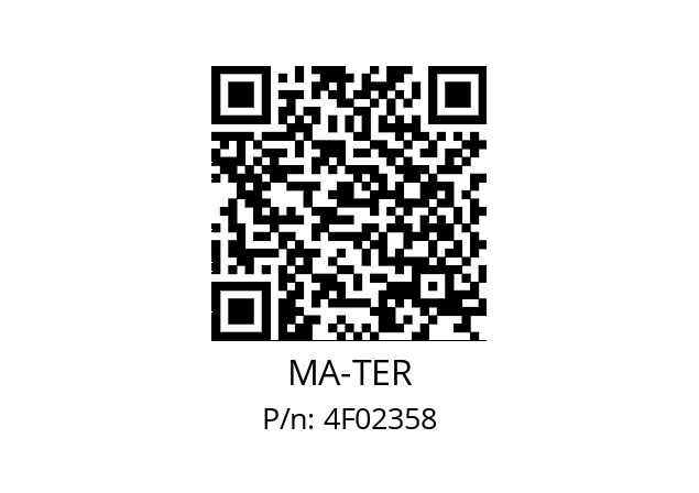   MA-TER 4F02358