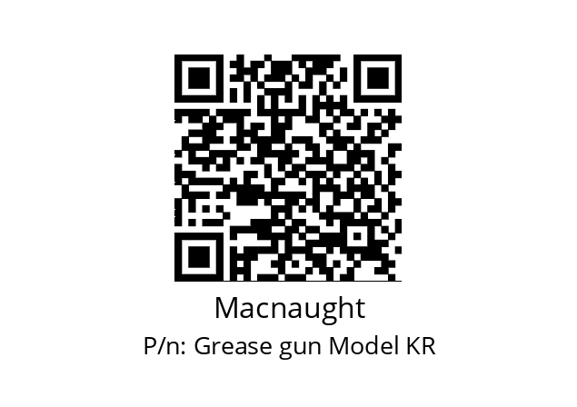   Macnaught Grease gun Model KR