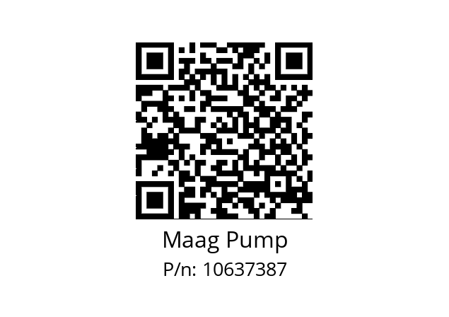   Maag Pump 10637387