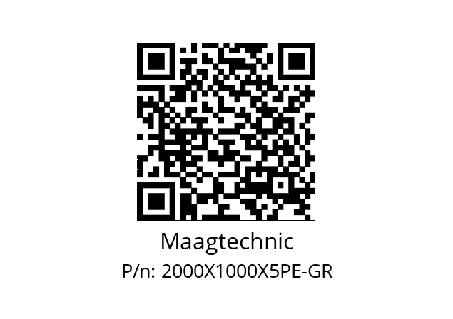   Maagtechnic 2000X1000X5PE-GR