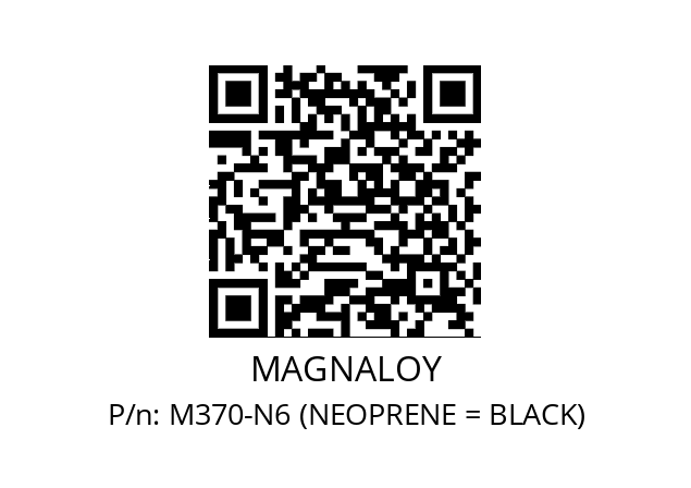   MAGNALOY M370-N6 (NEOPRENE = BLACK)