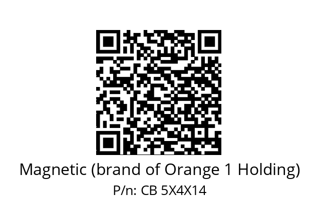   Magnetic (brand of Orange 1 Holding) CB 5X4X14