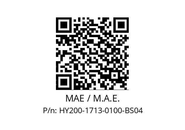   MAE / M.A.E. HY200-1713-0100-BS04