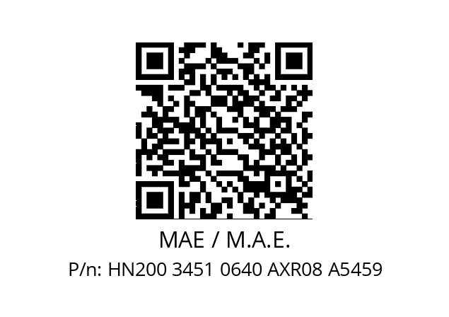   MAE / M.A.E. HN200 3451 0640 AXR08 A5459