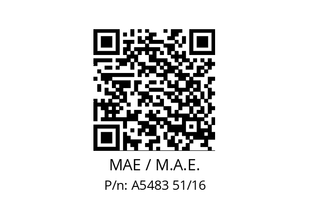   MAE / M.A.E. A5483 51/16