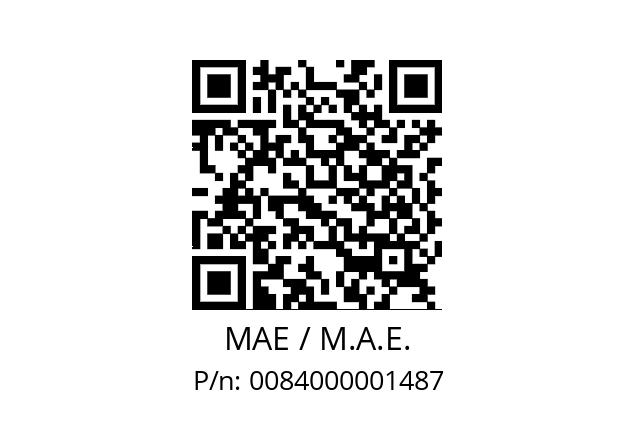   MAE / M.A.E. 0084000001487