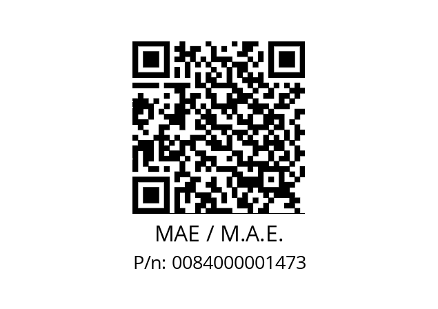   MAE / M.A.E. 0084000001473