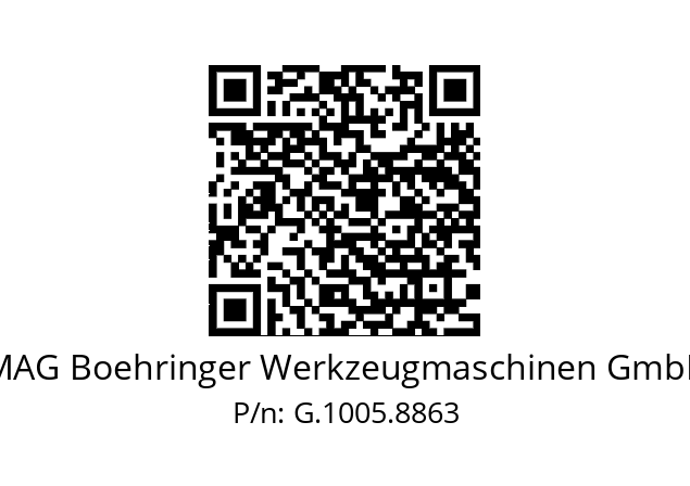  000.0000.6052-69 MAG Boehringer Werkzeugmaschinen GmbH G.1005.8863