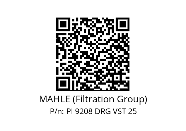  FG Nr 77740954 MAHLE (Filtration Group) PI 9208 DRG VST 25