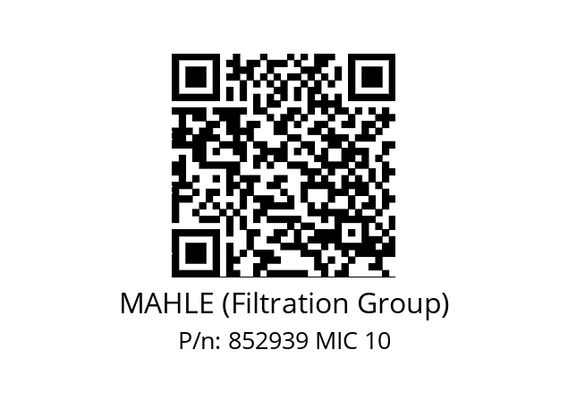   MAHLE (Filtration Group) 852939 MIC 10