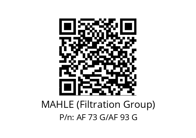  AF 73 G/AF 93 G MAHLE (Filtration Group) AF 73 G/AF 93 G