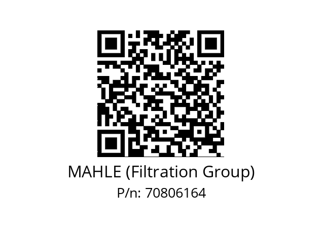   MAHLE (Filtration Group) 70806164