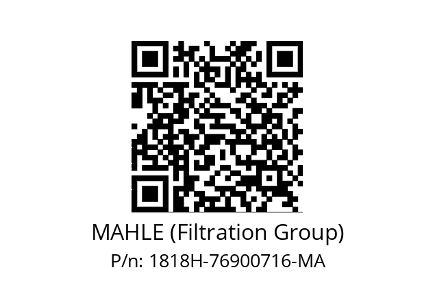   MAHLE (Filtration Group) 1818H-76900716-MA