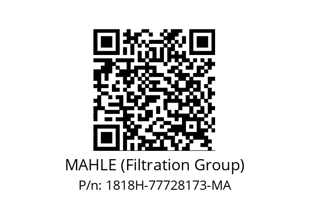   MAHLE (Filtration Group) 1818H-77728173-MA