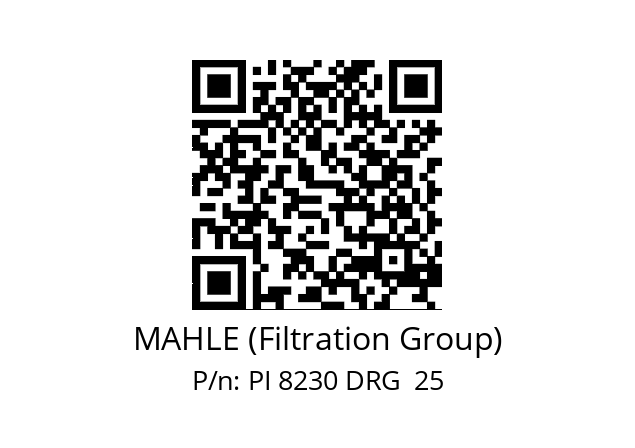   MAHLE (Filtration Group) PI 8230 DRG  25