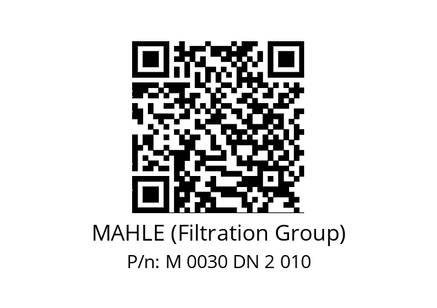   MAHLE (Filtration Group) M 0030 DN 2 010