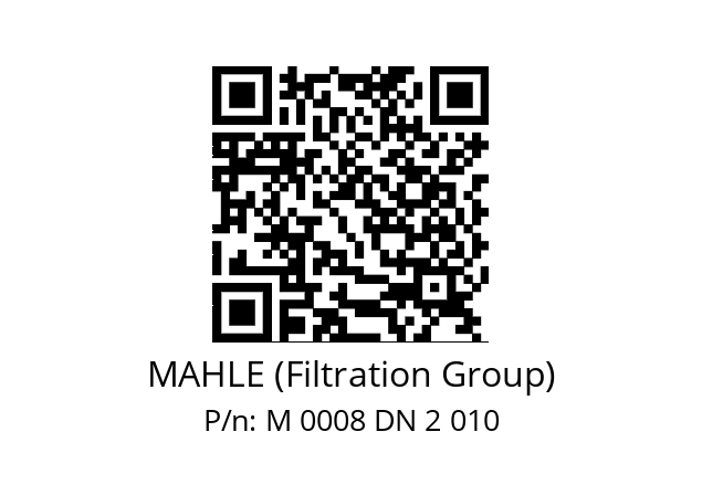   MAHLE (Filtration Group) M 0008 DN 2 010