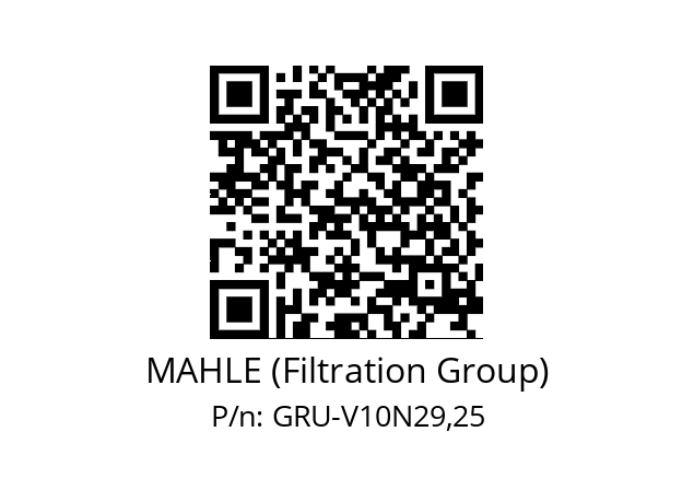   MAHLE (Filtration Group) GRU-V10N29,25