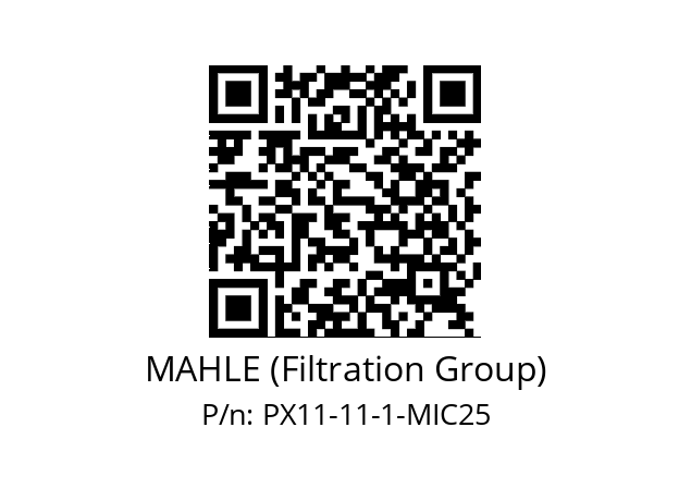   MAHLE (Filtration Group) PX11-11-1-MIC25