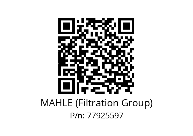   MAHLE (Filtration Group) 77925597