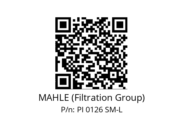   MAHLE (Filtration Group) PI 0126 SM-L