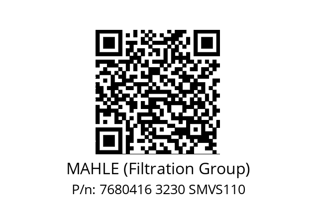   MAHLE (Filtration Group) 7680416 3230 SMVS110