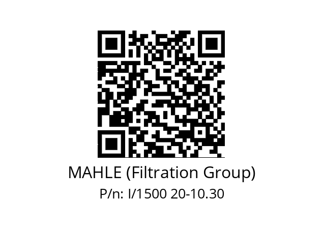   MAHLE (Filtration Group) I/1500 20-10.30