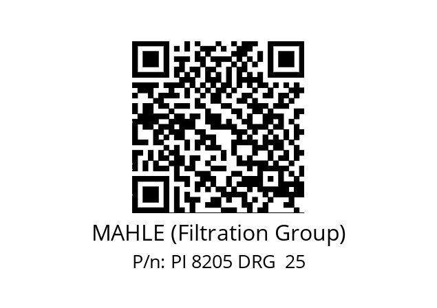   MAHLE (Filtration Group) PI 8205 DRG  25