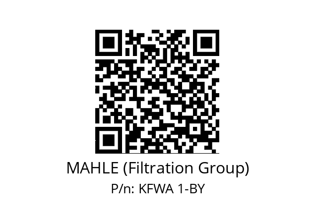   MAHLE (Filtration Group) KFWA 1-BY