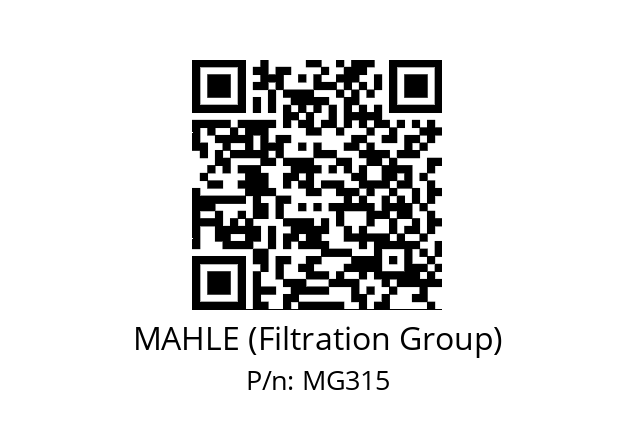   MAHLE (Filtration Group) MG315