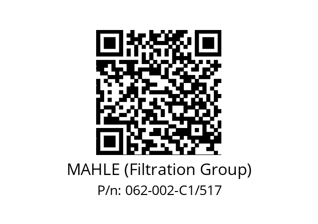   MAHLE (Filtration Group) 062-002-C1/517