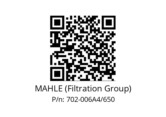   MAHLE (Filtration Group) 702-006A4/650