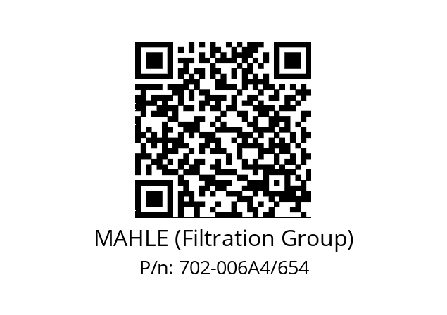   MAHLE (Filtration Group) 702-006A4/654