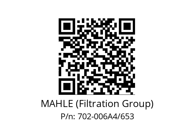   MAHLE (Filtration Group) 702-006A4/653