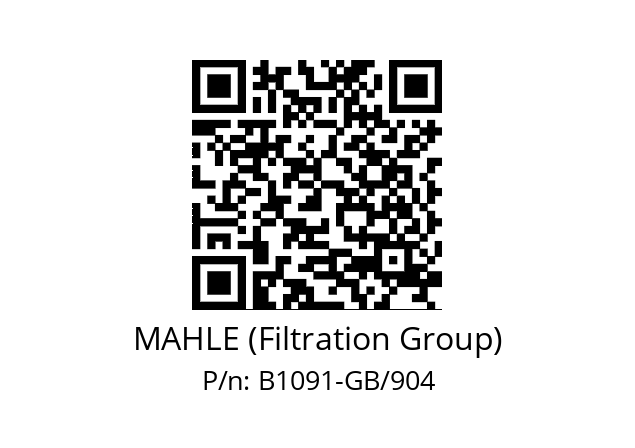   MAHLE (Filtration Group) B1091-GB/904