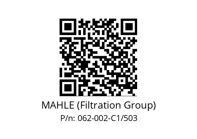   MAHLE (Filtration Group) 062-002-C1/503