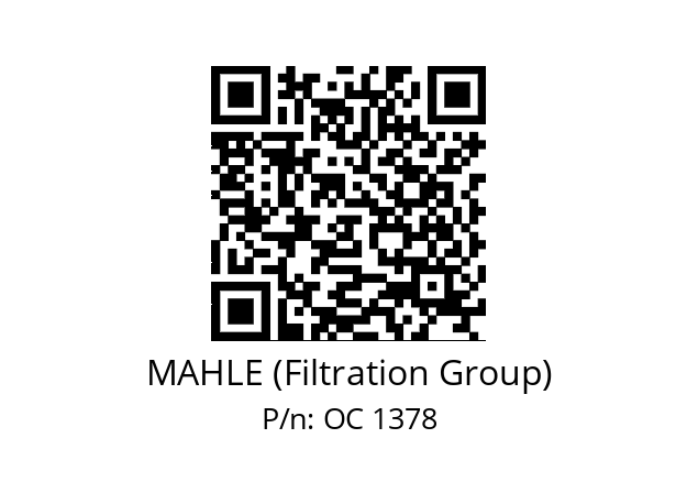   MAHLE (Filtration Group) OC 1378