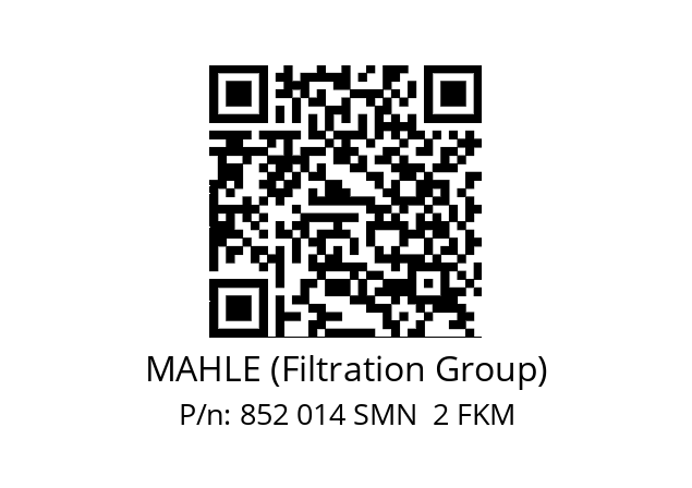   MAHLE (Filtration Group) 852 014 SMN  2 FKM