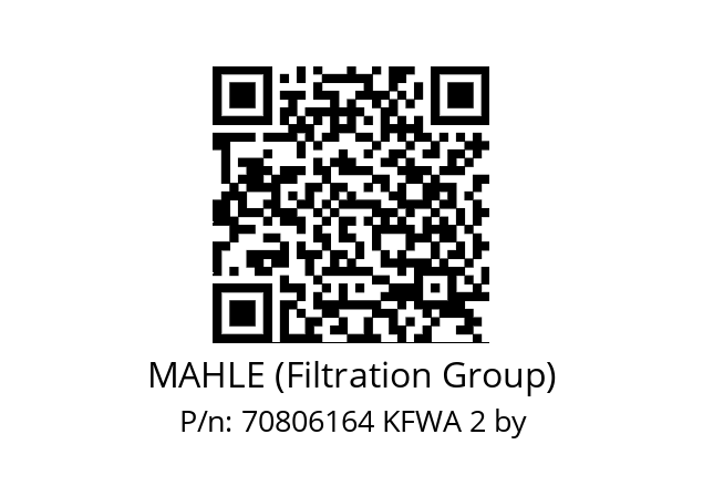   MAHLE (Filtration Group) 70806164 KFWA 2 by