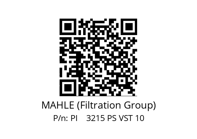   MAHLE (Filtration Group) PI    3215 PS VST 10