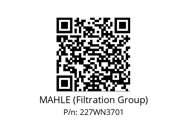   MAHLE (Filtration Group) 227WN3701