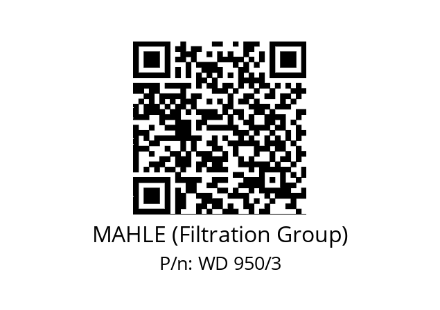   MAHLE (Filtration Group) WD 950/3