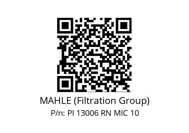   MAHLE (Filtration Group) PI 13006 RN MIC 10