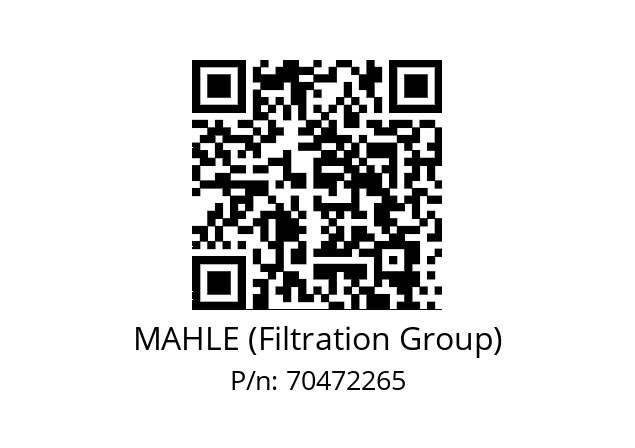   MAHLE (Filtration Group) 70472265