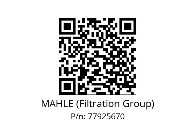   MAHLE (Filtration Group) 77925670