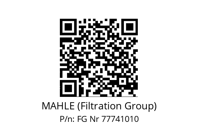   MAHLE (Filtration Group) FG Nr 77741010