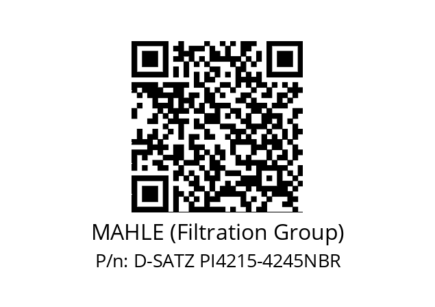   MAHLE (Filtration Group) D-SATZ PI4215-4245NBR