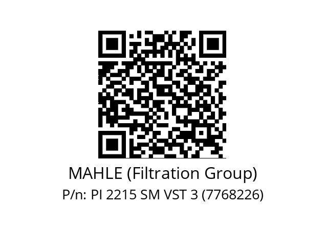   MAHLE (Filtration Group) PI 2215 SM VST 3 (7768226)